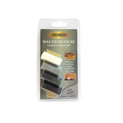 Briwax BWSWSGRY Wax Filler Sticks Grey Shades (Pack 4)