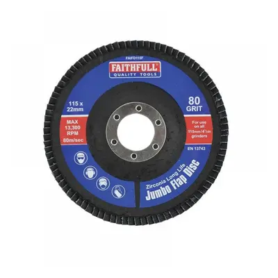 Faithfull Abrasive Jumbo Flap Disc 115Mm Fine