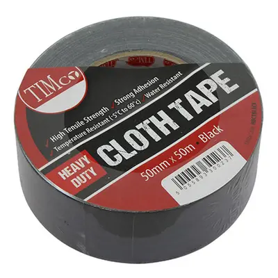 Timco HDCTBLACK Heavy Duty Cloth Tape - Black 50M X 50Mm Roll 1