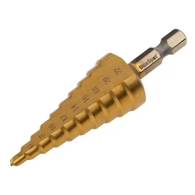 Bluespot Tools 32052 Hss 1/4In Hex Shank Step Drill 4-22Mm