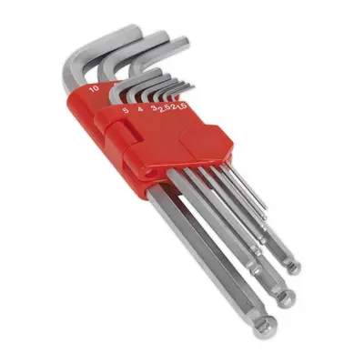 Sealey AK7139 Ball-End Hex Key Set 9Pc Long Metric