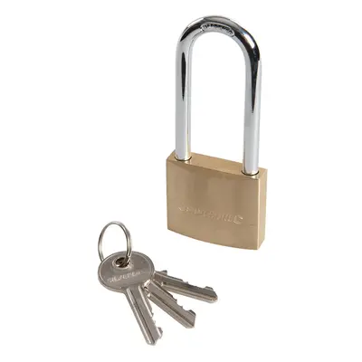 Silverline MSS03L Brass Padlock Long Shackle 40Mm Each 1