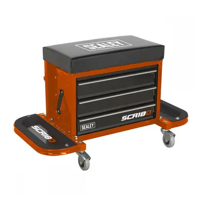 Sealey SCR18O Mechanicfts Utility Seat & Toolbox - Orange