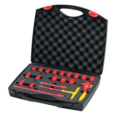 Wiha 43023 Insulated 3/8In Ratchet Wrench Set 21 Piece (Inc. Case)