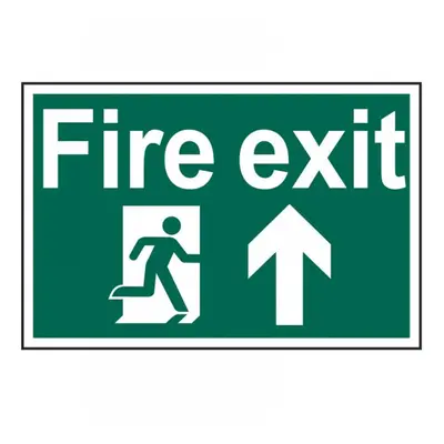 Scan 1505 Fire Exit Running Man Arrow Up - Pvc Sign 300 X 200Mm