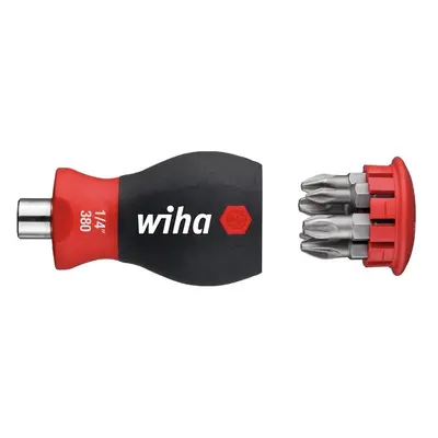 Wiha 33741 Magnetic Softfinish® Stubby Screwdriver With Bit Magazine (Ph Pz)