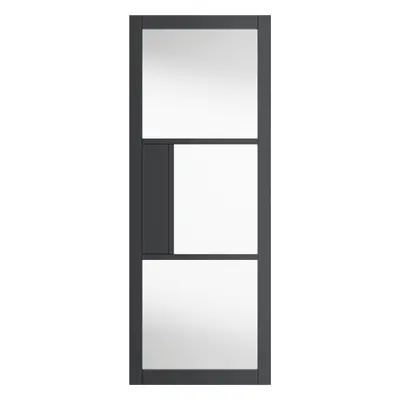 JB Kind Cosmo Grey Clear Glass Internal Door 35 X 1981 X 610