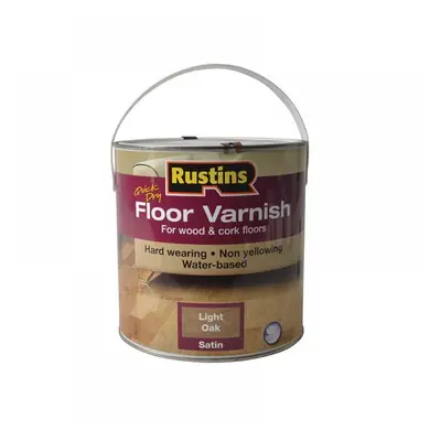 Rustins AFLO2500 Quick Dry Coloured Floor Varnish Light Oak 2.5 Litre