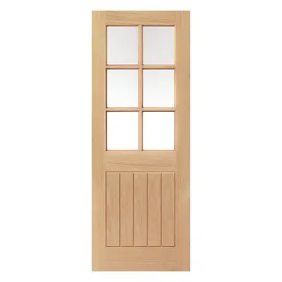 JB Kind Thames Oak 6 Light Internal Door - Unfinished 40 X 2040 X 626