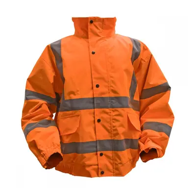 Sealey 802XXLO Hi-Vis Orange Jacket With Quilted Lining & Elasticated Waist - Xx-Large