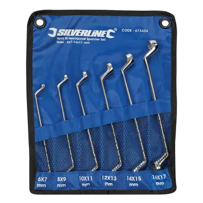 Silverline 673424 Deep Offset Ring Spanners Set 6Pce 6 - 17Mm Each 1