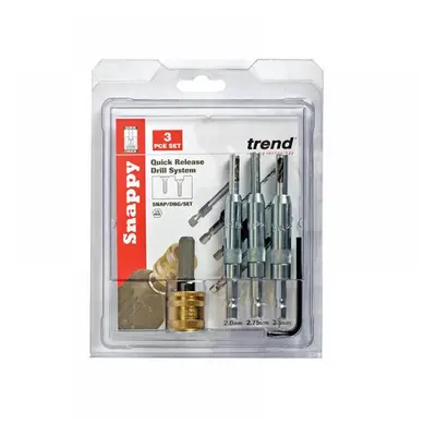 Trend SNAP/DBG/SET Snap/Dbg/Set Drill Bit Guide Set With Quick Chuck - 5/64In 7/64In & 9/64In