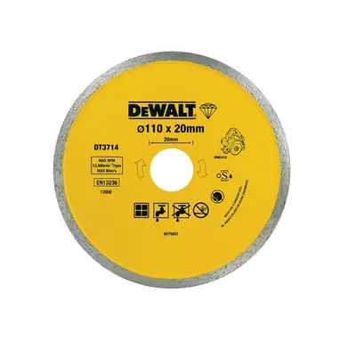 Dewalt DT3714-QZ Dt3714 Diamond Tile Blade 110 X 20Mm