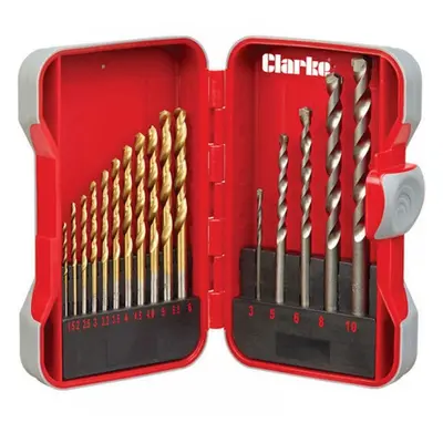 Clarke 1801765 Cht765 17 Piece Combination Drill Bit Set