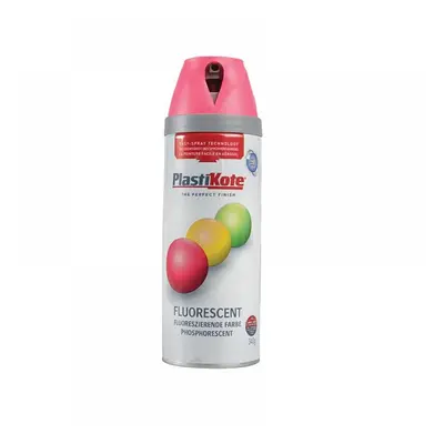 Plastikote 001900 Twist & Spray Fluorescent Pink 400Ml