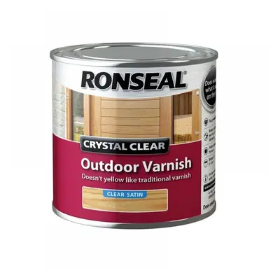 Ronseal 37364 Crystal Clear Outdoor Varnish Satin 250Ml