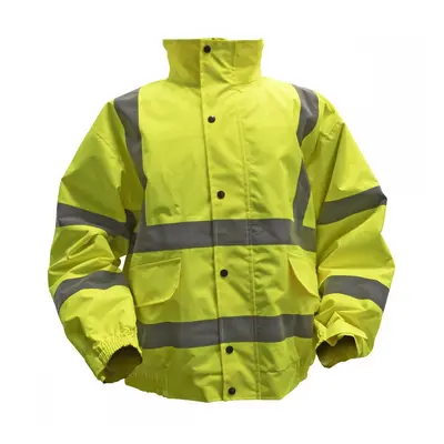 Sealey 802XL Hi-Vis Yellow Jacket With Quilted Lining & Elasticated Waist - X-Large