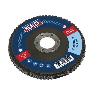 Sealey FD11540 Flap Disc Zirconium Ø115Mm Ø22Mm Bore 40Grit