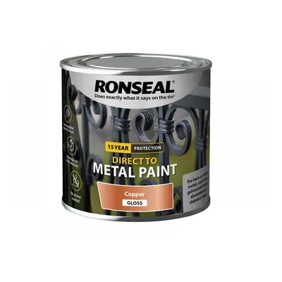 Ronseal 39405 Direct To Metal Paint Copper Gloss 250Ml