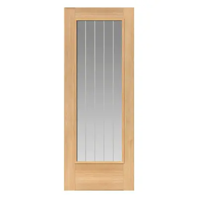 JB Kind Thames Oak 1 Light Glazed Internal Fire Door Fd30 44 X 1981 X 686