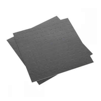 Sealey FT2S Vinyl Floor Tile With Peel & Stick Backing - Silver Coin Pack Of 16