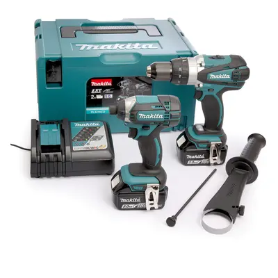 Makita Dlx2145Tj 18V Combi Drill & Impact Driver Twin Pack (2 X 5.0Ah Batteries)