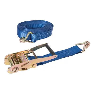 Silverline MS21 Ratchet Tie Down Strap J-Hook 8M X 50Mm - Rated 1700Kg Capacity 3400Kg Each 1