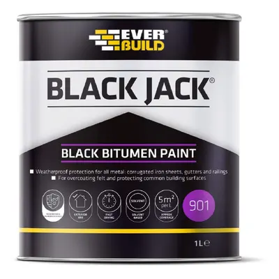 Everbuild 901 Black Bitumen Paint 1L