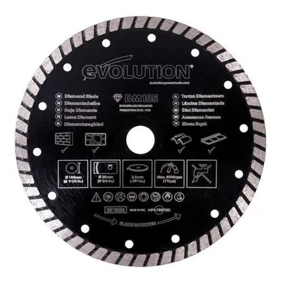 Evolution RAGEBLADE185DIAMOND Diamond Blade Segmented Rim 185 X 20Mm