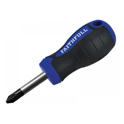 Faithfull Soft Grip Stubby Screwdriver Pozidriv Tip Pz2 X 38Mm