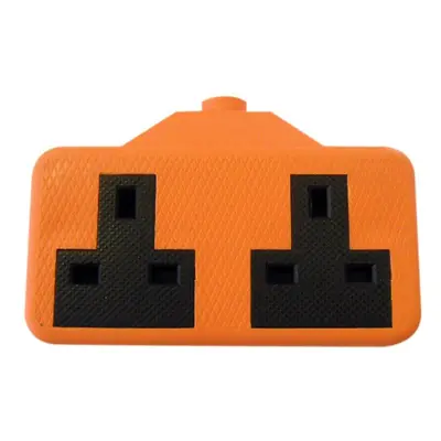 Dencon 9433ORNB Trailing Socket 13A 2-Gang Orange