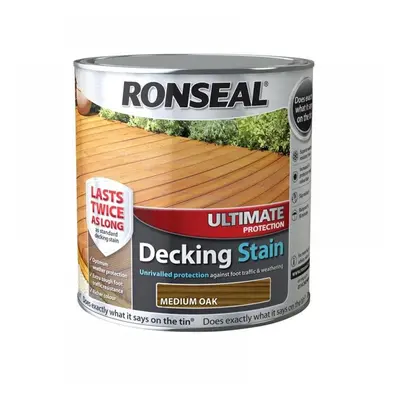 Ronseal 36905 Ultimate Protection Decking Stain Medium Oak 2.5 Litre