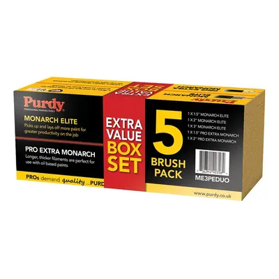 Purdy® ME3PEDUO Monarch™ Elite™ & Pro-Extra® Monarch™ Brush Set 5 Piece