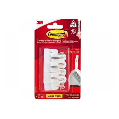 Command™ 17067-9VP White Wire Hooks Value Pack (Pack 9)