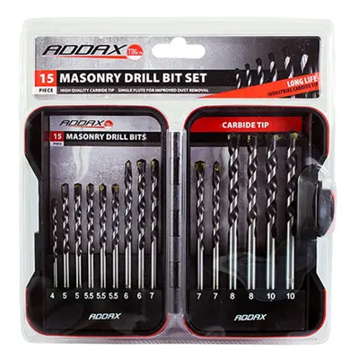 Timco M15SET Masonry Drill Bit Set 15Pc Case 15