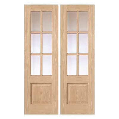 JB Kind Dove Oak Internal Door Pair 35 X 1981 X 1524