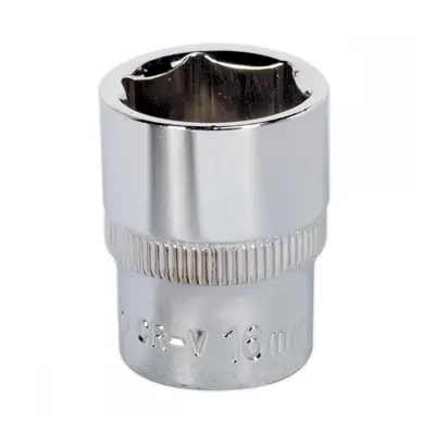 Sealey SP3816 Walldrive® Socket 16Mm 3/8inSq Drive Fully Polished