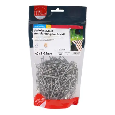 Timco SSAR40B Annular Ringshank Nails - Stainless Steel 40 X 2.65