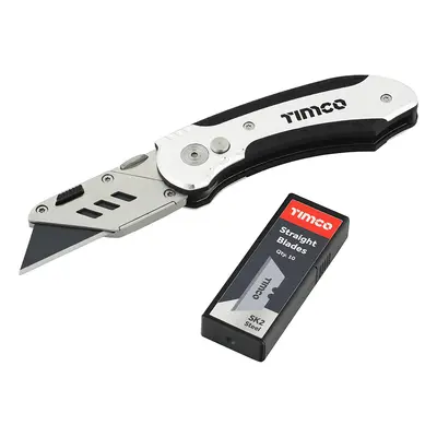 Timco 253017 Folding Utility Knife & Blades 60 X 19 X 0.6 Blister Pack 1