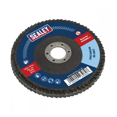 Sealey FD10080 Flap Disc Zirconium Ø100Mm Ø16Mm Bore 80Grit