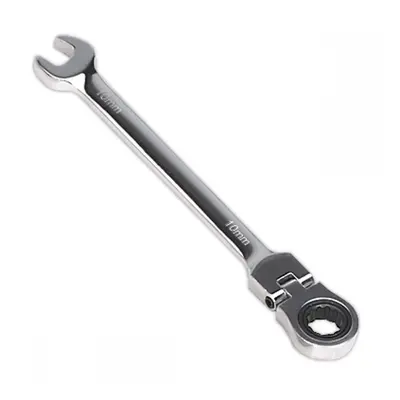 Sealey FHRCW10 Flexi-Head Ratchet Combination Spanner 10Mm