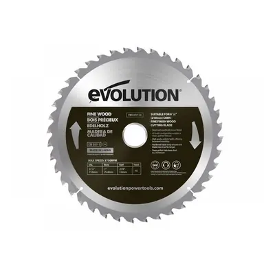 Evolution FW210TCT-40 Fine Wood Mitre/Table Saw Blade 210 X 25.4Mm X 40T