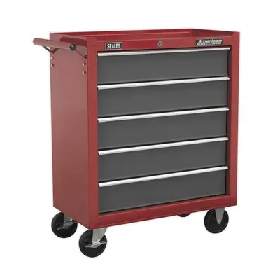 Sealey AP22505BB Rollcab 5 Drawer With Ball-Bearing Slides - Red/Grey