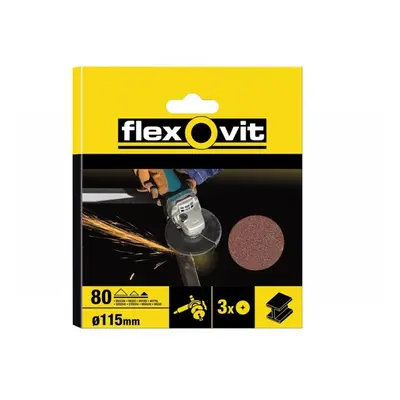 Flexovit 63642527534 Aluminium Oxide Fibre Disc 115Mm Medium 50G (Pack 3)