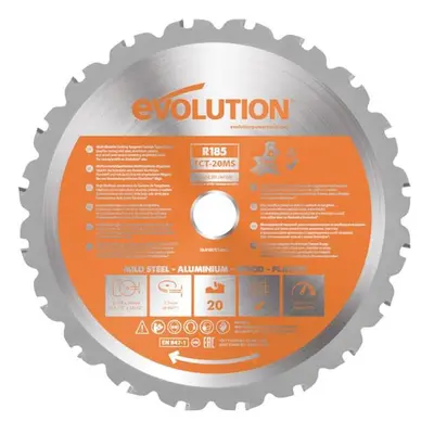 Evolution R185TCT-20MS Multi-Material Mitre Saw Blade 185 X 20Mm X 20T