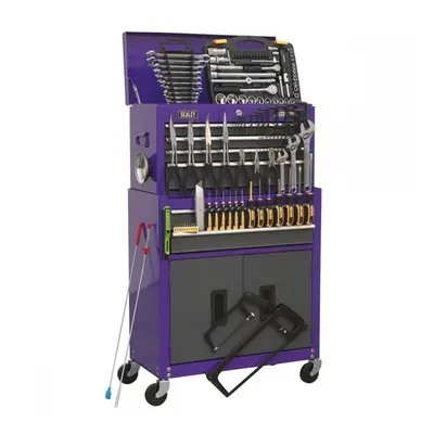 Sealey AP2200COMBOCP Topchest & Rollcab Combination 6 Drawer With Ball-Bearing Slides - Purple/G