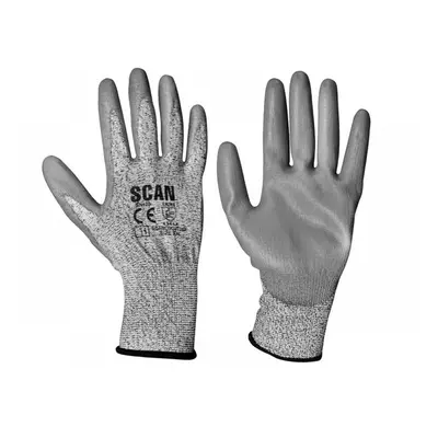 Scan H3101-3 Grey Pu Coated Cut 3 Gloves - Xxl (Size 11)