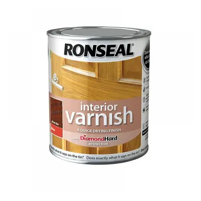 Ronseal 36844 Interior Varnish Quick Dry Gloss Dark Oak 250Ml