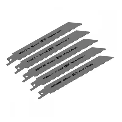 Sealey SRBR622HF Reciprocating Saw Blade Wood & Plastics 150Mm 10Tpi - Pack Of 5