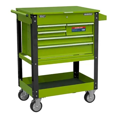 Sealey AP890MHV Heavy-Duty Mobile Tool & Parts Trolley With 5 Drawers And Lockable Top- Hi-Vis G